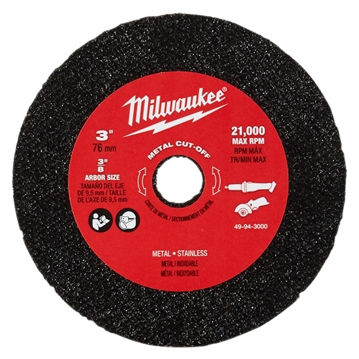 Picture of Milwaukee Electric Tool 3" Metal Cut-Off Wheel (3/Pk) Power Cut Off
